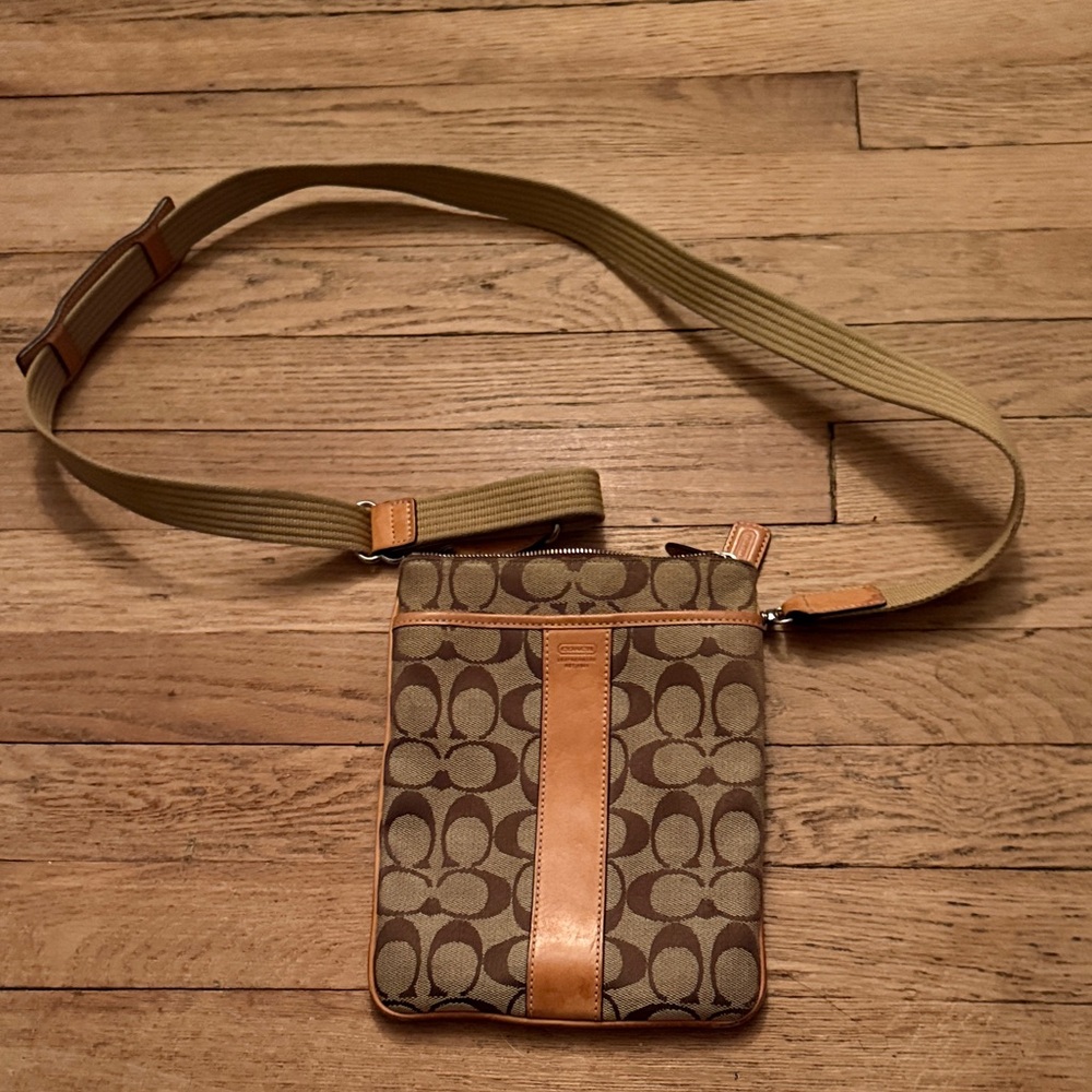 Coach Brown and Tan Belt Bag